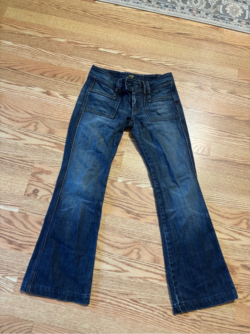7 For All Mankind Dark Blue Bootcut Jeans
